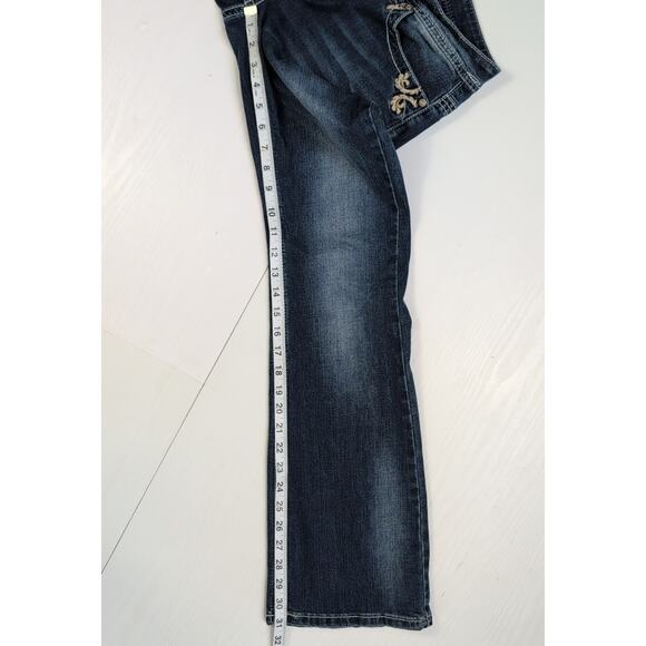 Shyanne Anne Bootcut Jeans Women's 28 Short Mid Rise Embellished Embroidered - Picture 11 of 15